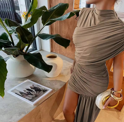 Robe à Traîne Asymétrique – ANAÏS