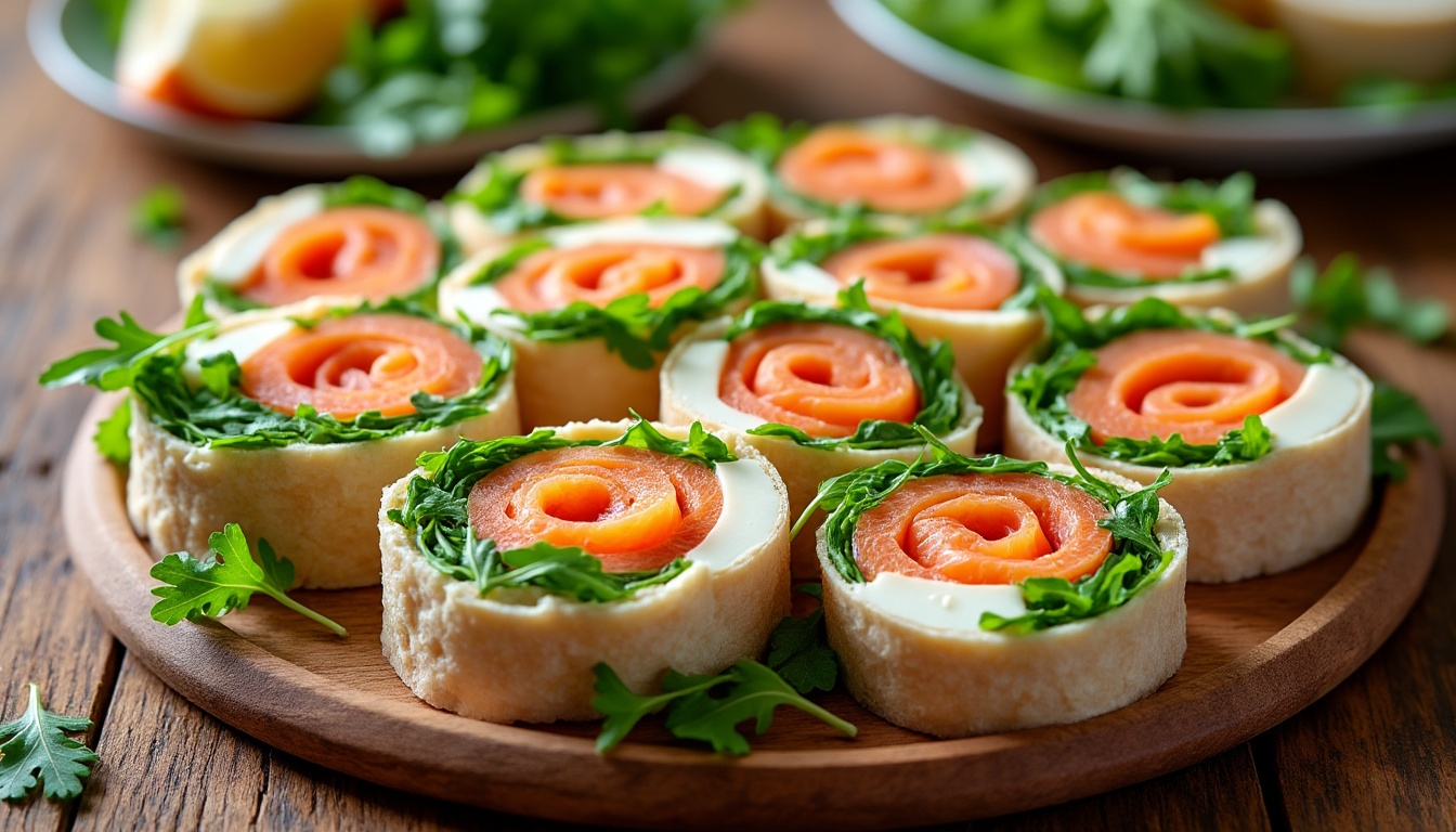 découvrez nos mini wraps au saumon, une recette simple et savoureuse parfaite pour un apéritif ou un déjeuner léger.