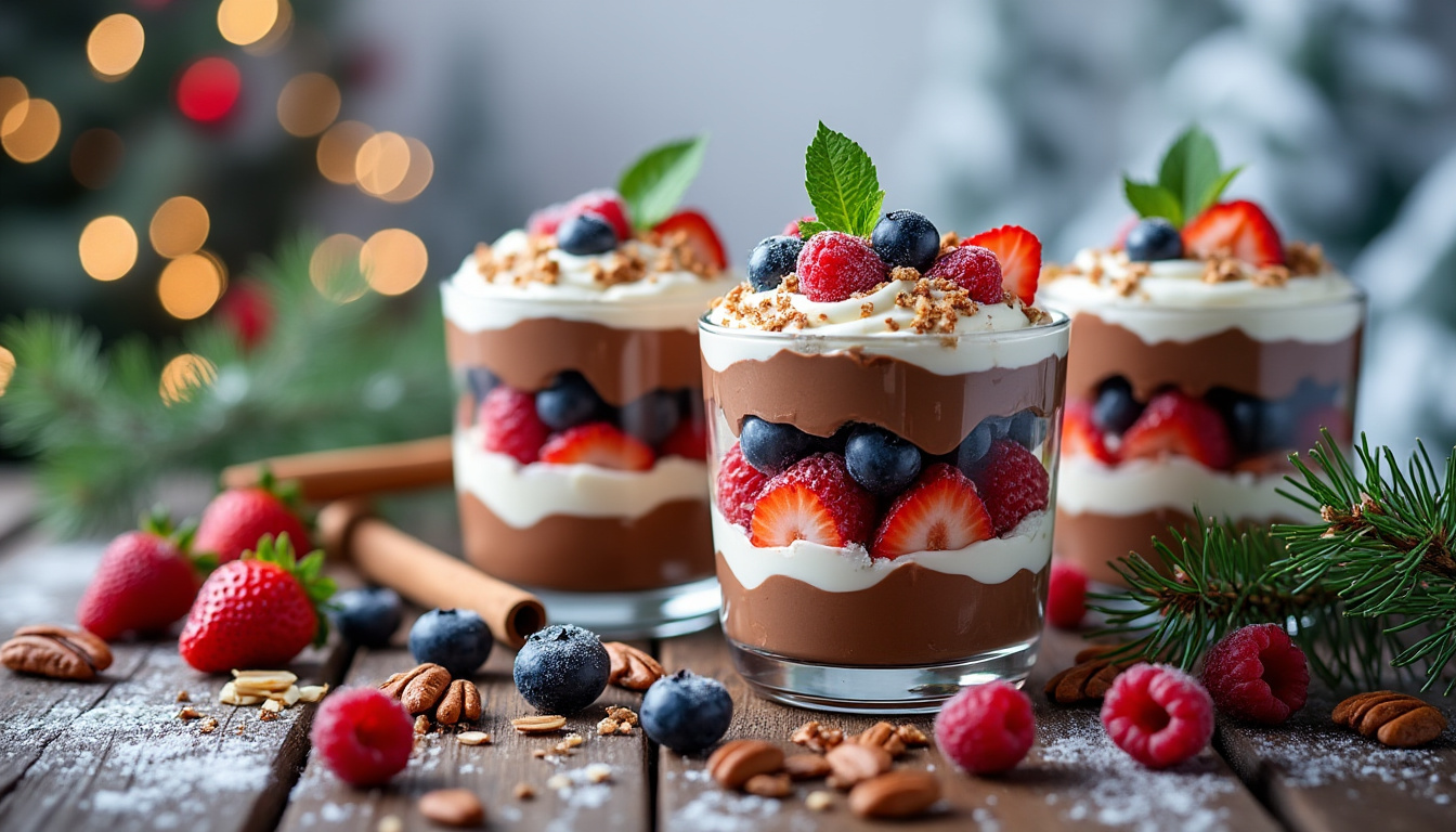 découvrez nos délicieuses verrines de noël, parfaites pour apporter une touche festive et gourmande à vos repas des fêtes.